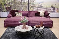 Bigsofa Couch Modell Platani in Stoff Ermine lilac