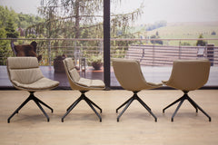 4 Stühle Modell Sveva in Leder fango