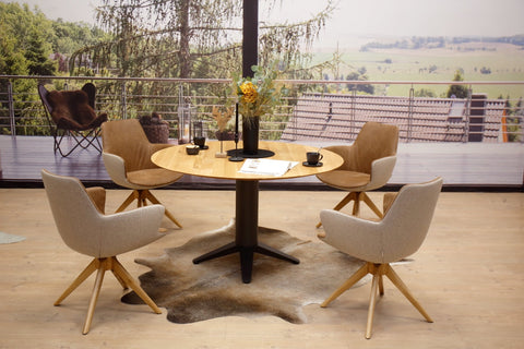 Esszimmerstühle Modell Iuno Stativ 2 Stück in Leder Bold cognac – Outlet  Gera