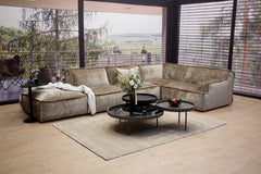 Mod. Sofaprogramm Palermo in Stoff taupe (5-tlg. Ecke rechts)