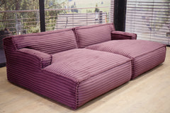 Bigsofa Couch Modell Platani in Stoff Ermine lilac