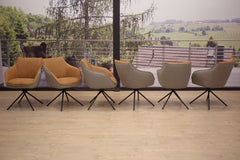 Esszimmerstühle 6 Stück Modell 1250 in Leder India karma